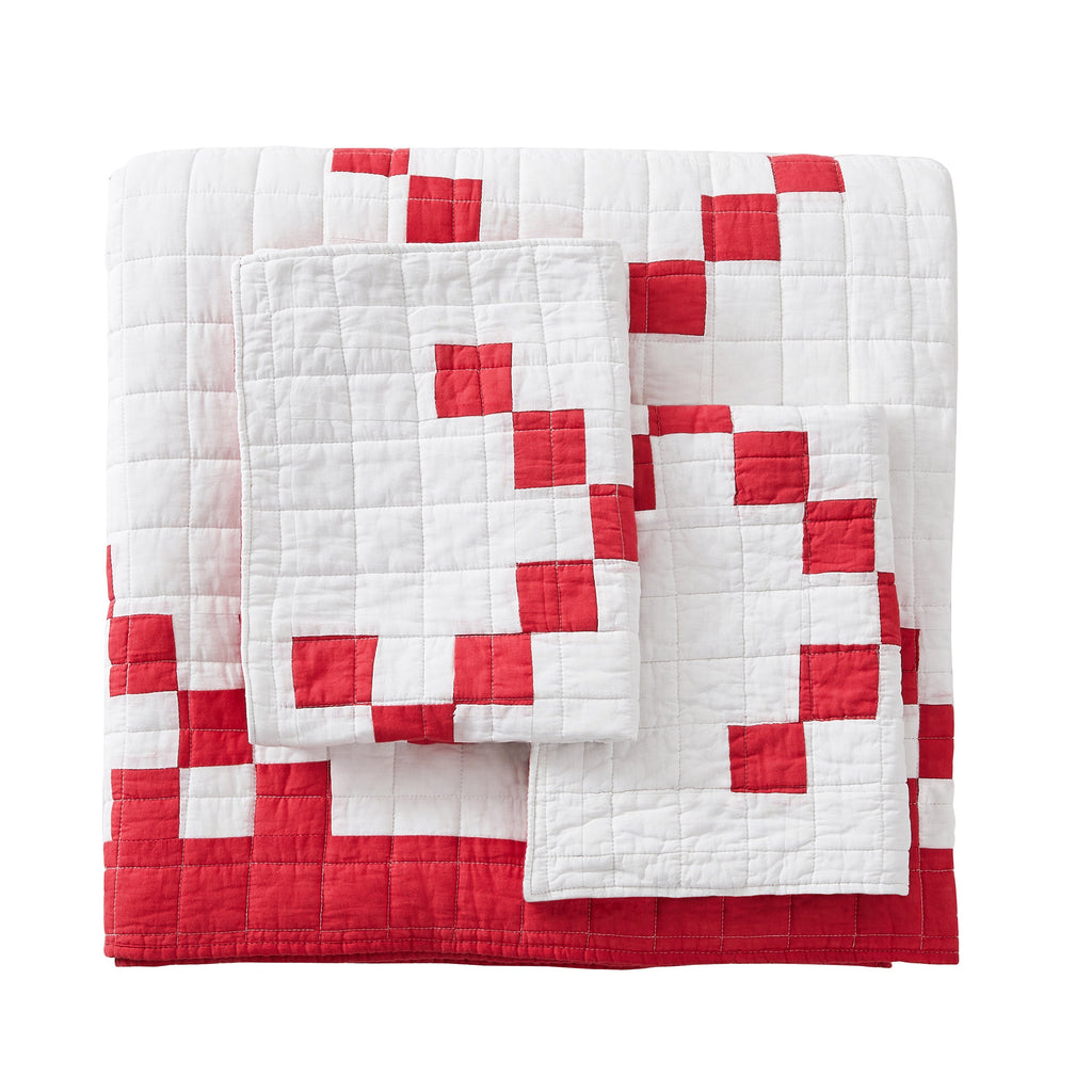 Irish Chain Patchwork Cotton Quilt Set