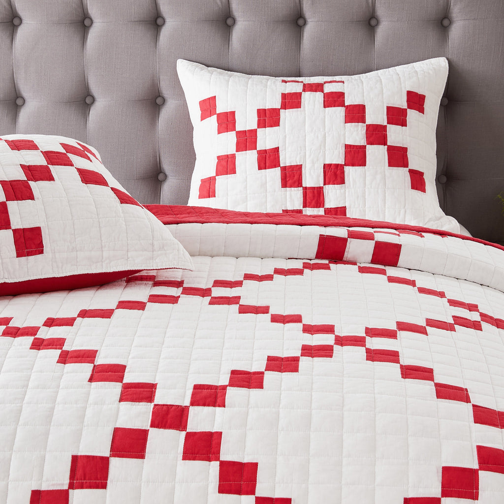 Irish Chain Patchwork Cotton Quilt Set