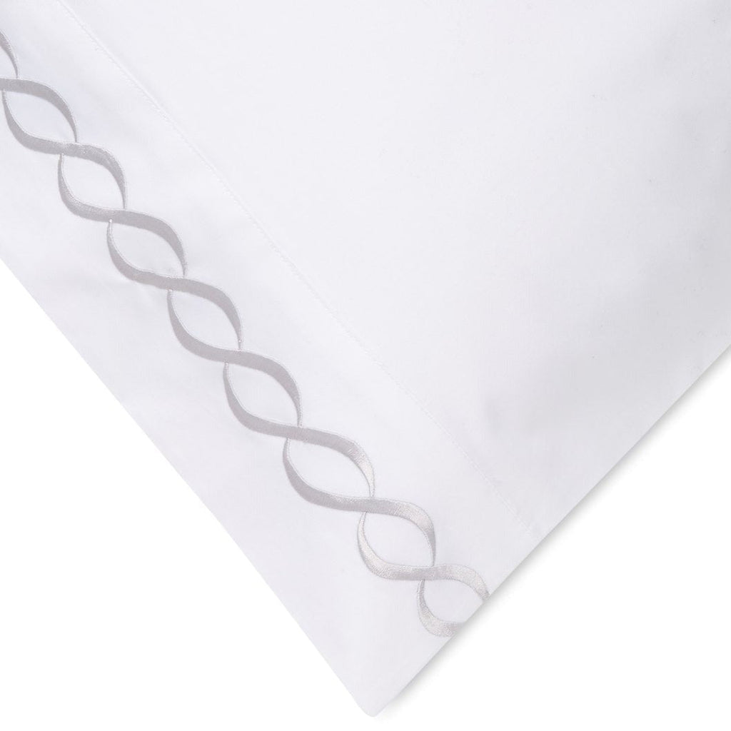 600 Thread Count Rope Embroidered Pillowcase Pair