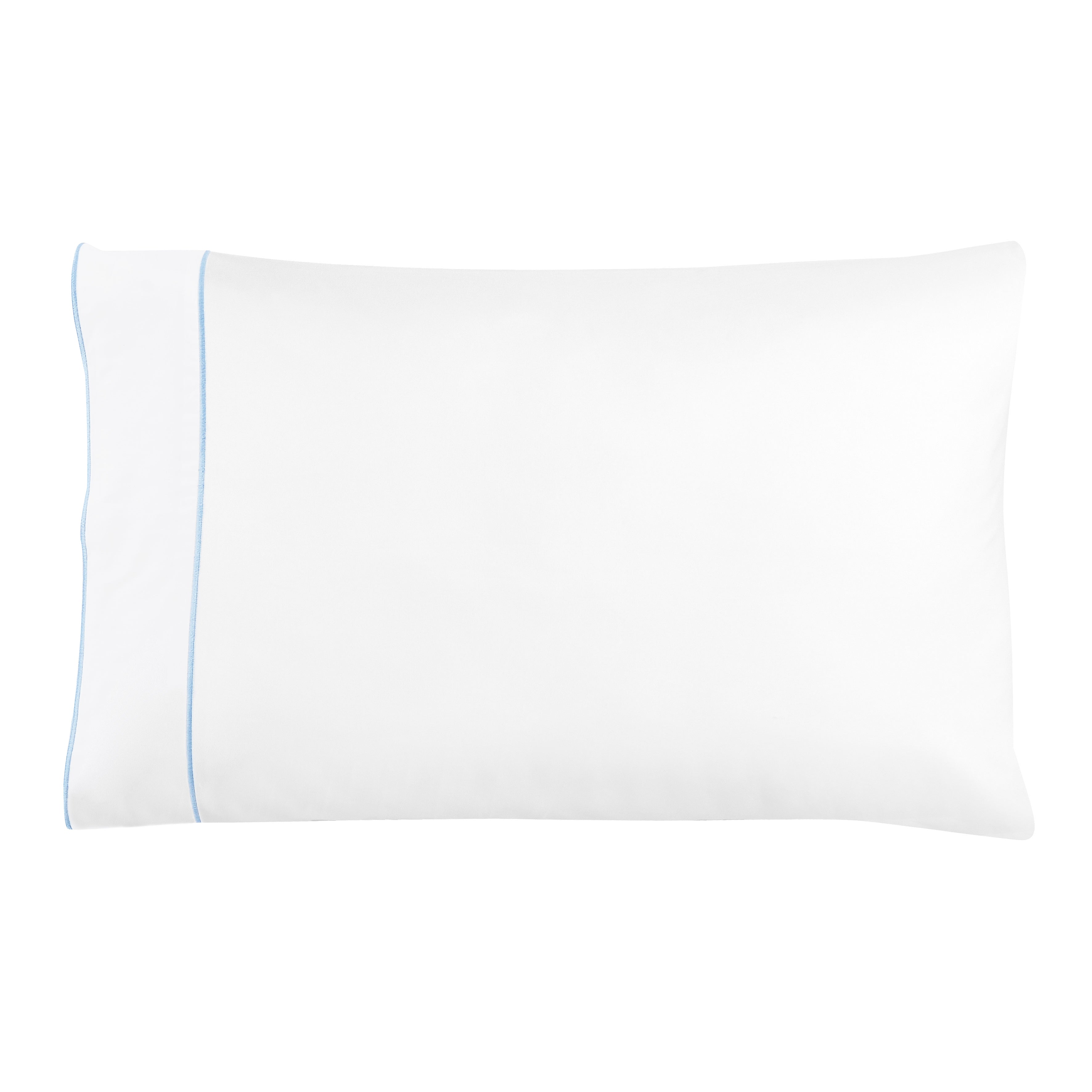 600 Thread Count Framed Sateen Embroidered Cotton Pillowcase Pair